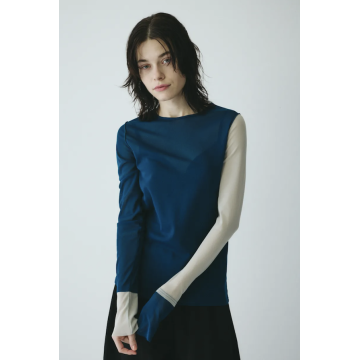 HeRIN.CYE Bi color mesh inner tops 