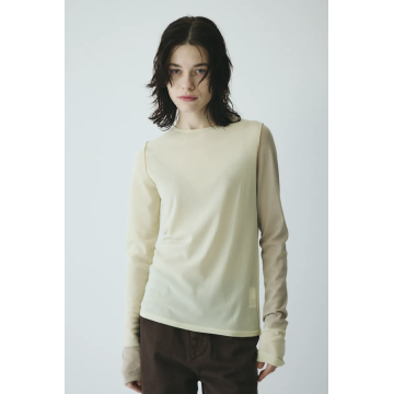 HeRIN.CYE Bi color mesh inner tops 