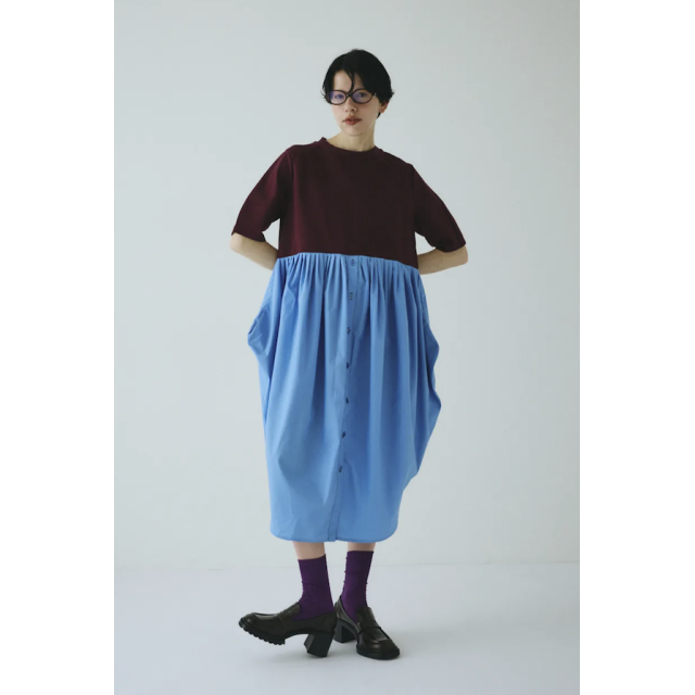 -winter sales- HeRIN.CYE Cut docking shirt dress