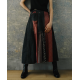 -winter sales- Freada Side front denim switching flared Skirt