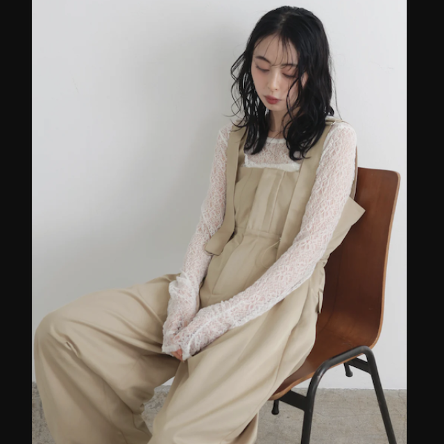 LIAN 率性層次吊帶連身褲