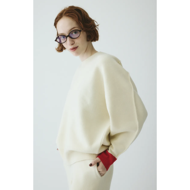 HeRIN.CYE 拼色藏在袖口針織上衣