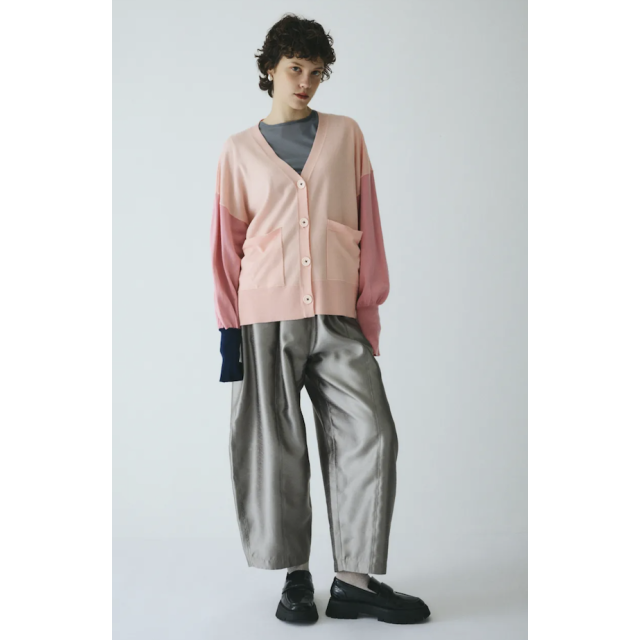 HeRIN.CYE 拼色袖口針織開襟衫