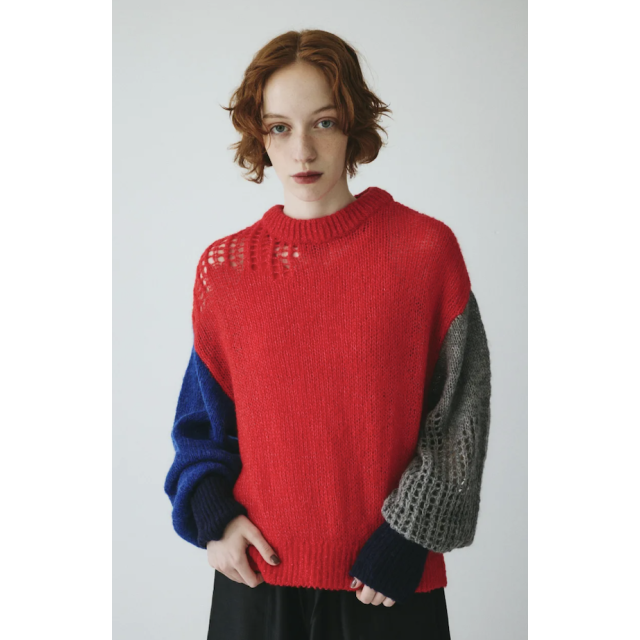 HeRIN.CYE 鏤空拼色毛衣