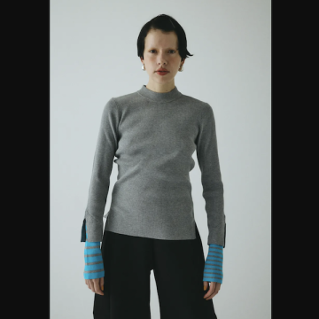 HeRIN.CYE Boder double cuff knit top 