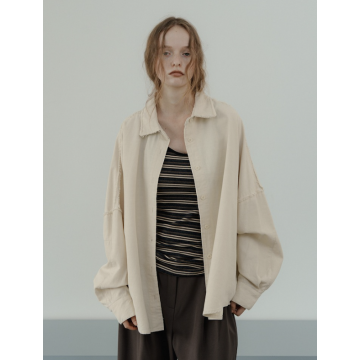 nokcha - vintage like over washed shirt/écru