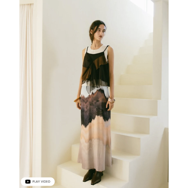 Sahara Bi-color Raffle Sheer Camisole