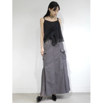 Sahara Bi-color Raffle Sheer Camisole