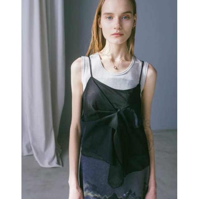 Sahara Bi-color Raffle Sheer Camisole