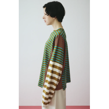 HeRIN.CYE Patchwork cut tops