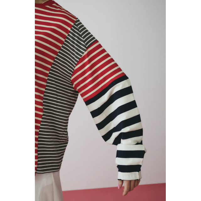 HeRIN.CYE Patchwork cut tops