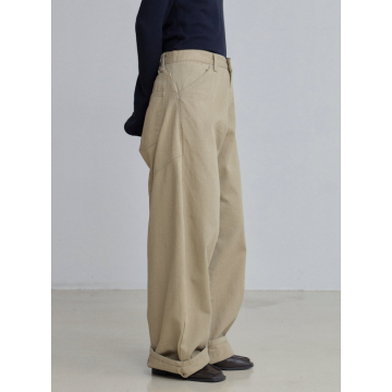 nokcha accent over twill pants