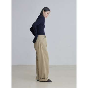 nokcha accent over twill pants