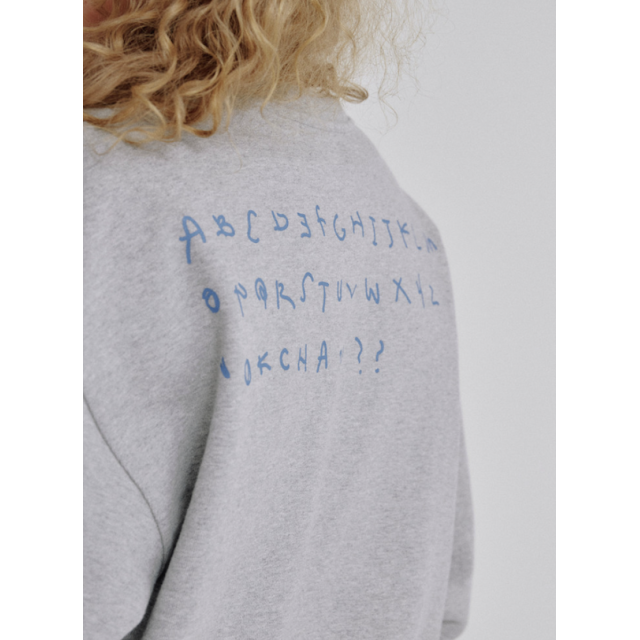 NOKCHA × MOMO alphabet sweat pullove