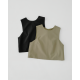 lit Cropped Sleeveless Tops